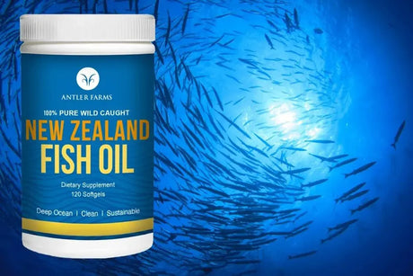 ANTLER FARMS - Antler Farms 100% Pure Wild Caught New Zealand Fish Oil 120 Capsulas Blandas - The Red Vitamin MX - Suplementos Alimenticios - {{ shop.shopifyCountryName }}