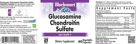 BLUEBONNET NUTRITION - BlueBonnet Glucosamine Chondroitin Sulfate 60 Capsulas - The Red Vitamin MX - Suplementos Alimenticios - {{ shop.shopifyCountryName }}