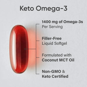 SPORTS RESEARCH - Sports Research Keto Omega Fish Oil 1400Mg. 120 Capsulas Blandas - The Red Vitamin MX - Suplementos Alimenticios - {{ shop.shopifyCountryName }}