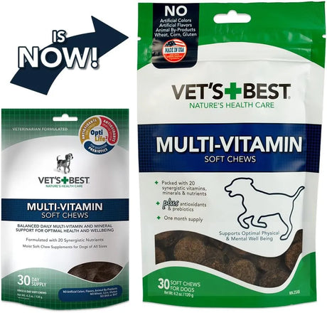 VET'S BEST - Vet's Best Multi-Vitamin Soft Chew Dog Supplements 30 Masticables - The Red Vitamin MX - Multivitamínicos Para Perros - {{ shop.shopifyCountryName }}