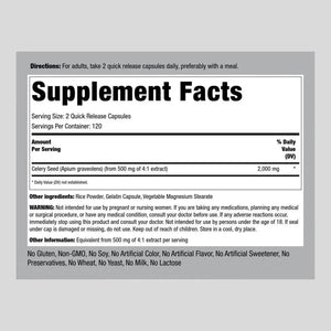 PIPING ROCK - Piping Rock Celery Seed Extract 2000Mg. 240 Capsulas - The Red Vitamin MX - Suplementos Alimenticios - {{ shop.shopifyCountryName }}