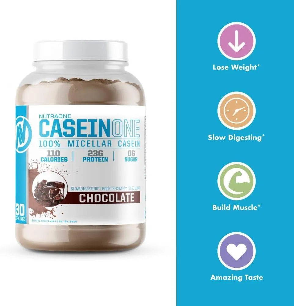 NUTRAONE - NutraOne CaseinOne Casein Protein Powder No Sugar Chocolate 960Gr. - The Red Vitamin MX - Suplementos Alimenticios - {{ shop.shopifyCountryName }}