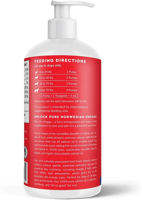 WONDER PAWS - WONDER PAWS Pure Norwegian Salmon Oil 16 Fl.Oz. - The Red Vitamin MX - Aceite De Pescado Para Perros - {{ shop.shopifyCountryName }}