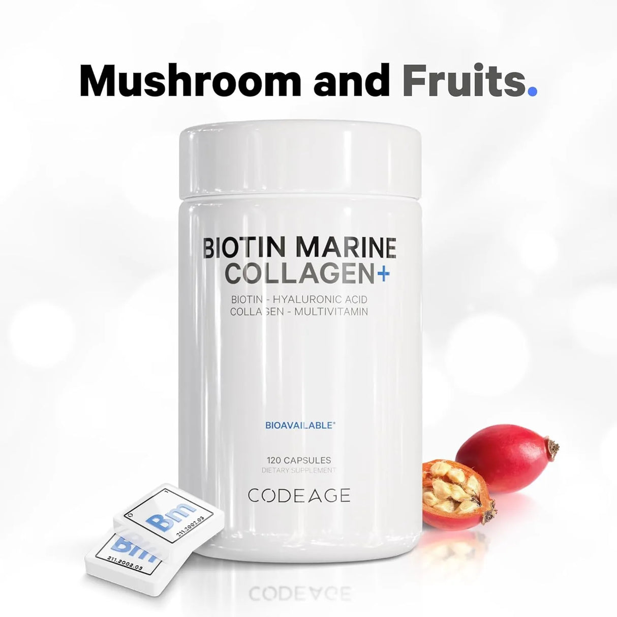 CODEAGE - Codeage Biotin Marine Collagen Peptides 120 Capsulas - The Red Vitamin MX - Suplementos Alimenticios - {{ shop.shopifyCountryName }}