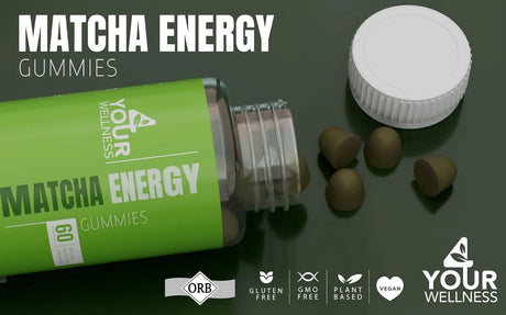 4 YOUR WELLNESS - 4 Your Wellness Matcha Organic Green Tea Energy Gummies 60 Gomitas - The Red Vitamin MX - Suplementos Alimenticios - {{ shop.shopifyCountryName }}