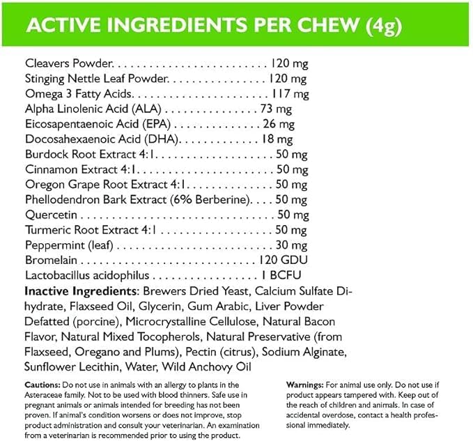 ONLY NATURAL PET AllerFree Advanced Allergy Support for Dogs 60 Masticables 2 Pack
