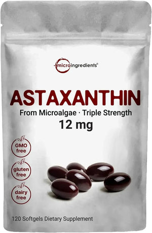 MICRO INGREDIENTS - Micro Ingredients Astaxanthin 12Mg. 120 Capsulas Blandas - The Red Vitamin MX - Suplementos Alimenticios - {{ shop.shopifyCountryName }}