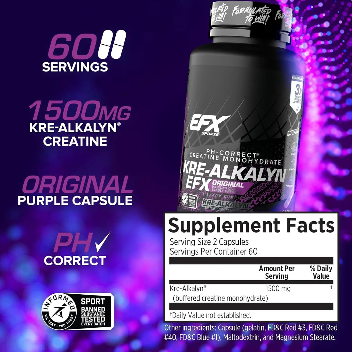 EFX SPORTS - EFX Sports Kre-Alkalyn EFX PH Correct Creatine Monohydrate Pill Supplement - The Red Vitamin MX - Suplementos Alimenticios - {{ shop.shopifyCountryName }}