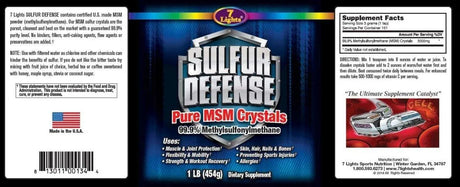 7 LIGHTS - 7 Lights Sulfur Defense Opti-MSM 99.9% Pure MSM Powder 454Gr. - The Red Vitamin MX - Suplementos Alimenticios - {{ shop.shopifyCountryName }}