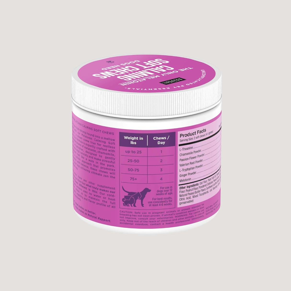 Natural Rapport Dog Calming Chews 120 Masticables