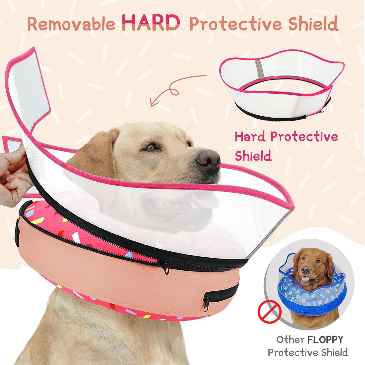 Supet Raised Inflatable Dog Cone Collar LARGE