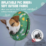 Toptakeit Elevated Inflatable Dog Collar GREEN LARGE