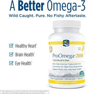 NORDIC NATURALS - Nordic Naturals ProOmega 2000 Lemon Flavor 2150Mg. 60 Capsulas Blandas - The Red Vitamin MX - Suplementos Alimenticios - {{ shop.shopifyCountryName }}