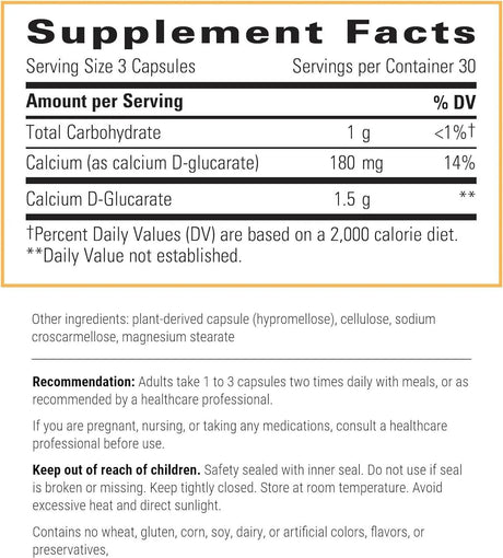 INTEGRATIVE THERAPEUTICS - Integrative Therapeutics Calcium D-Glucarate 90 Capsulas - The Red Vitamin MX - Suplementos Alimenticios - {{ shop.shopifyCountryName }}