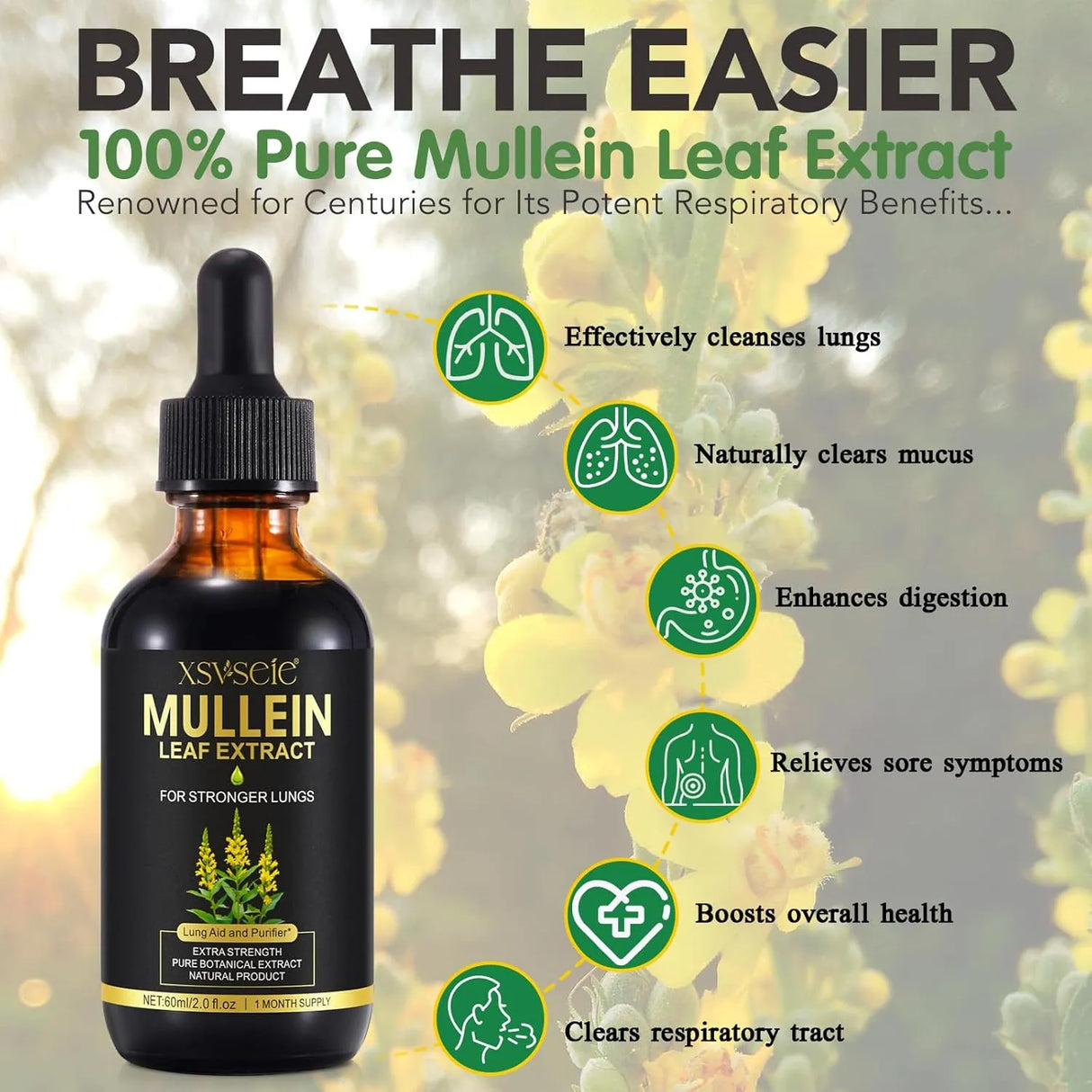 XSVSEIE - Xsvseie Mullein Drops for Lungs 2 Fl.Oz. - The Red Vitamin MX - Suplementos Alimenticios - {{ shop.shopifyCountryName }}