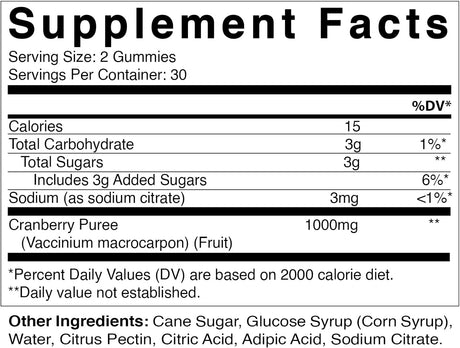 Vitamatic Vegan Cranberry Gummies 1000Mg. 120 Gomitas