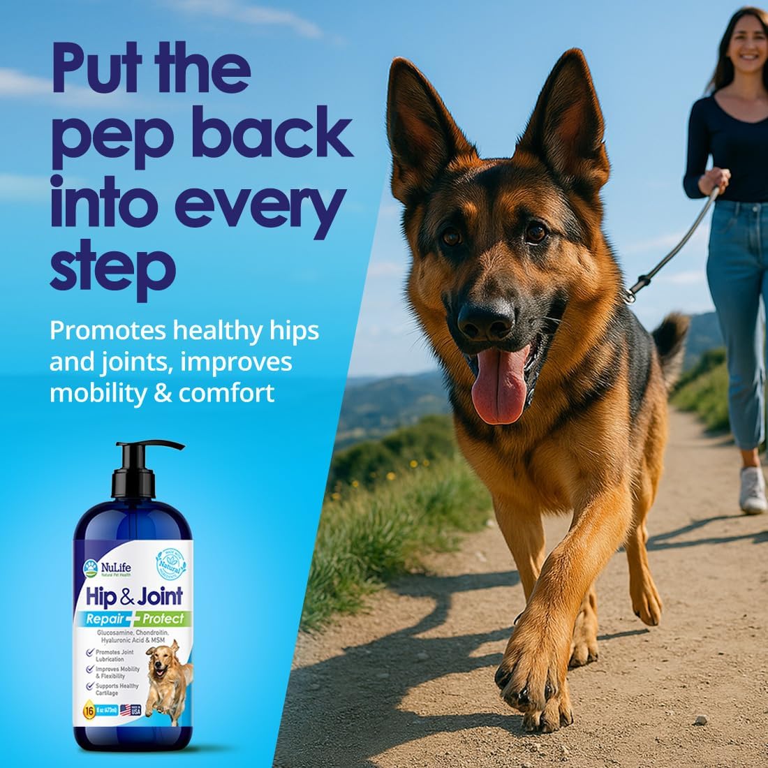 NuLife Hip & Joint Liquid Glucosamine for Dogs 16 Fl.Oz.