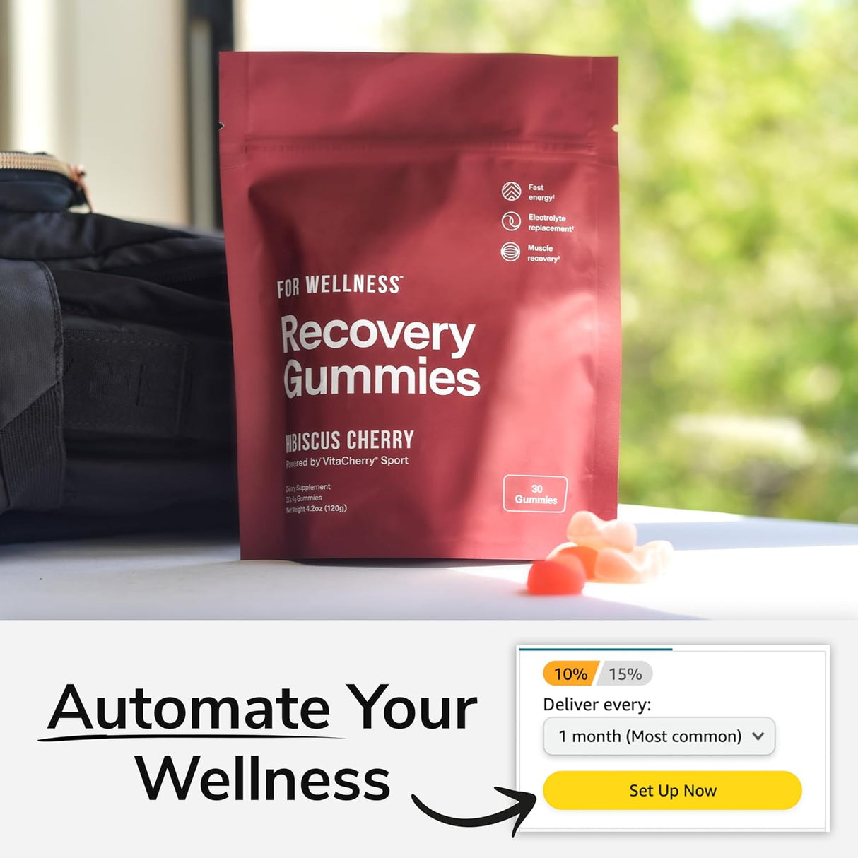 For Wellness Recovery Gummies Tart Cherry 30 Gomitas