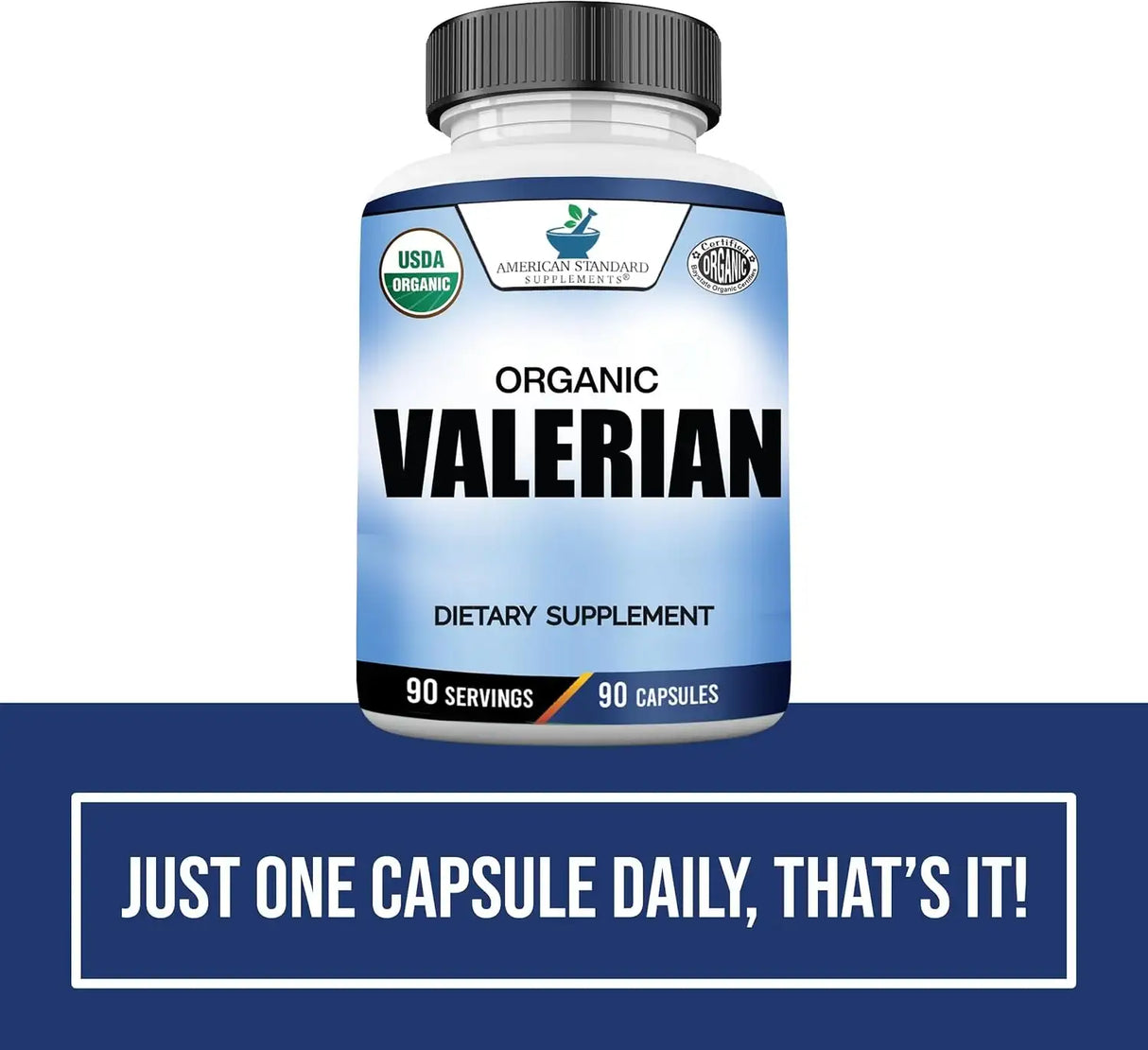 AMERICAN STANDARD SUPPLEMENTS - American Standard Supplements Organic Valerian 90 Capsulas - The Red Vitamin MX - Suplementos Alimenticios - {{ shop.shopifyCountryName }}