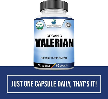 AMERICAN STANDARD SUPPLEMENTS - American Standard Supplements Organic Valerian 90 Capsulas - The Red Vitamin MX - Suplementos Alimenticios - {{ shop.shopifyCountryName }}