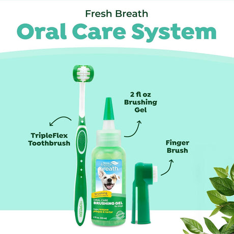 TROPICLEAN - TropiClean Fresh Breath Toothbrush Kit for Small & Medium Dogs 2 Fl.Oz. - The Red Vitamin MX - Cuidado Dental Para Perros - {{ shop.shopifyCountryName }}