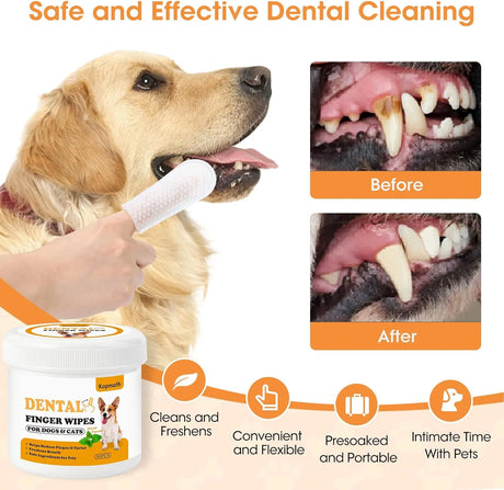 KOPMATH - Kopmath Dog Dental Wipes Mint Flavor 50 Toallitas 2 Pack - The Red Vitamin MX - Cuidado Dental Para Perros - {{ shop.shopifyCountryName }}