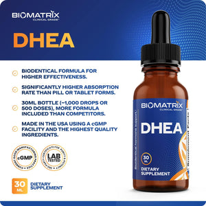 BioMatrix DHEA Liquid Hormone Supplement for Adrenal 30Ml.