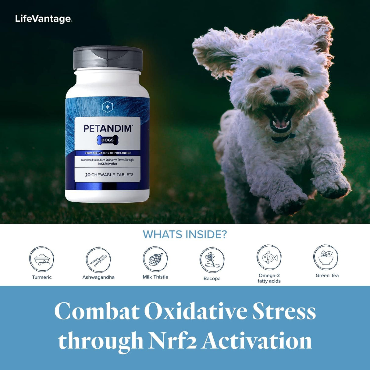LifeVantage Petandim Dog Vitamins 30 Tabletas Masticables