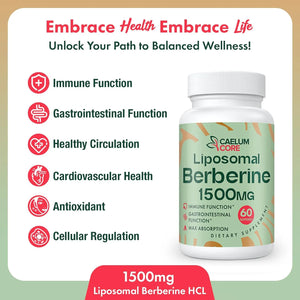 CAELUMCORE - CaelumCore Liposomal Berberine HCL 1500Mg. 60 Capsulas Blandas 2 Pack - The Red Vitamin MX - Suplementos Alimenticios - {{ shop.shopifyCountryName }}