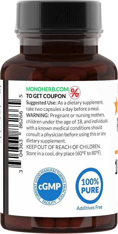 MONOHERB - Monoherb Pygeum Extract 1000Mg. 90 Capsulas - The Red Vitamin MX - Suplementos Alimenticios - {{ shop.shopifyCountryName }}