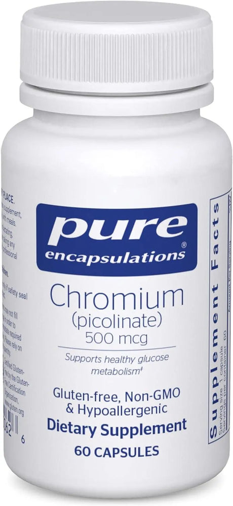 PURE ENCAPSULATIONS - Pure Encapsulations Chromium Picolinate 500mcg 60 Capsulas - The Red Vitamin MX - Suplementos Alimenticios - {{ shop.shopifyCountryName }}