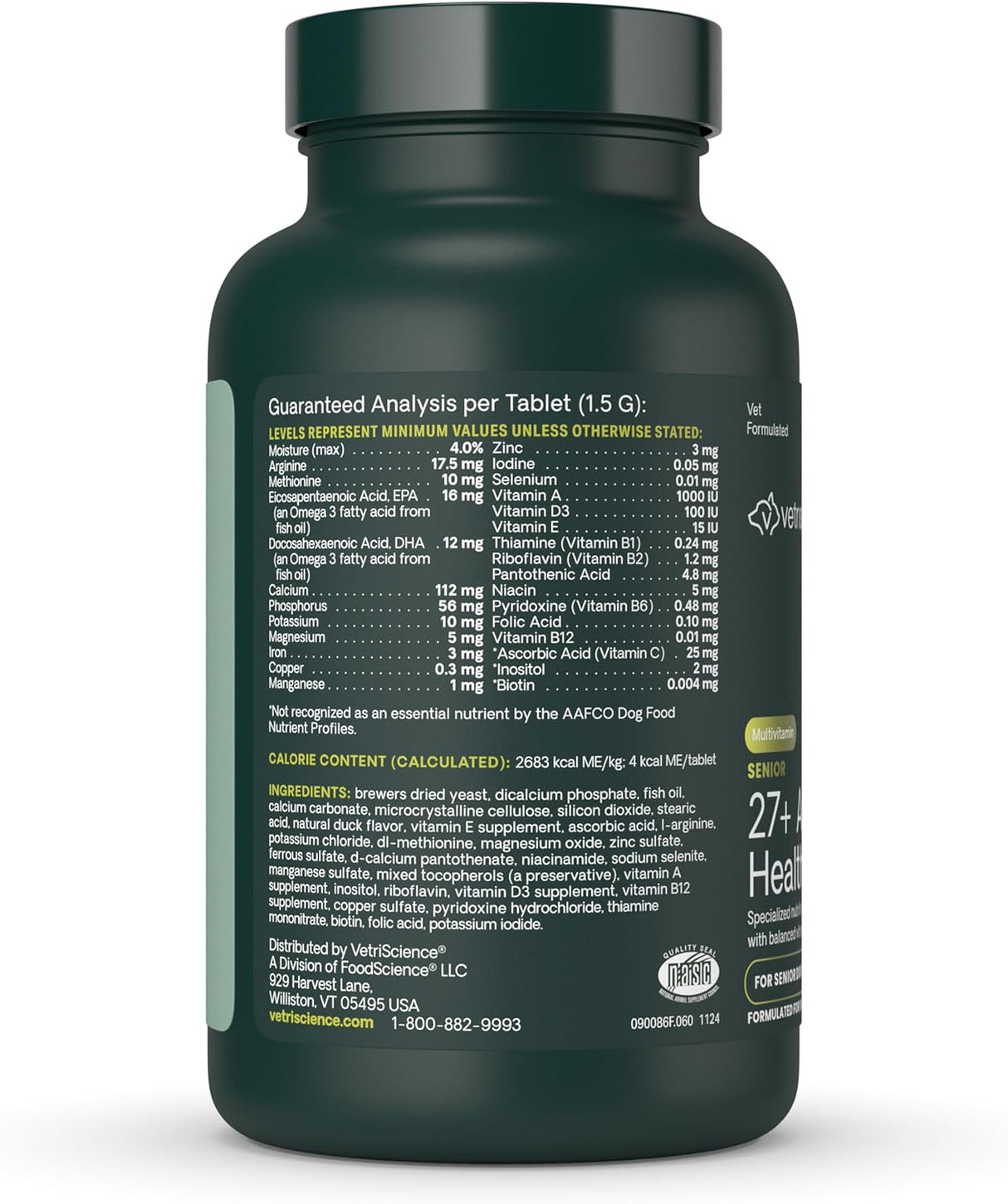 VetriScience Senior 27+ Active Health 60 Tabletas Masticables