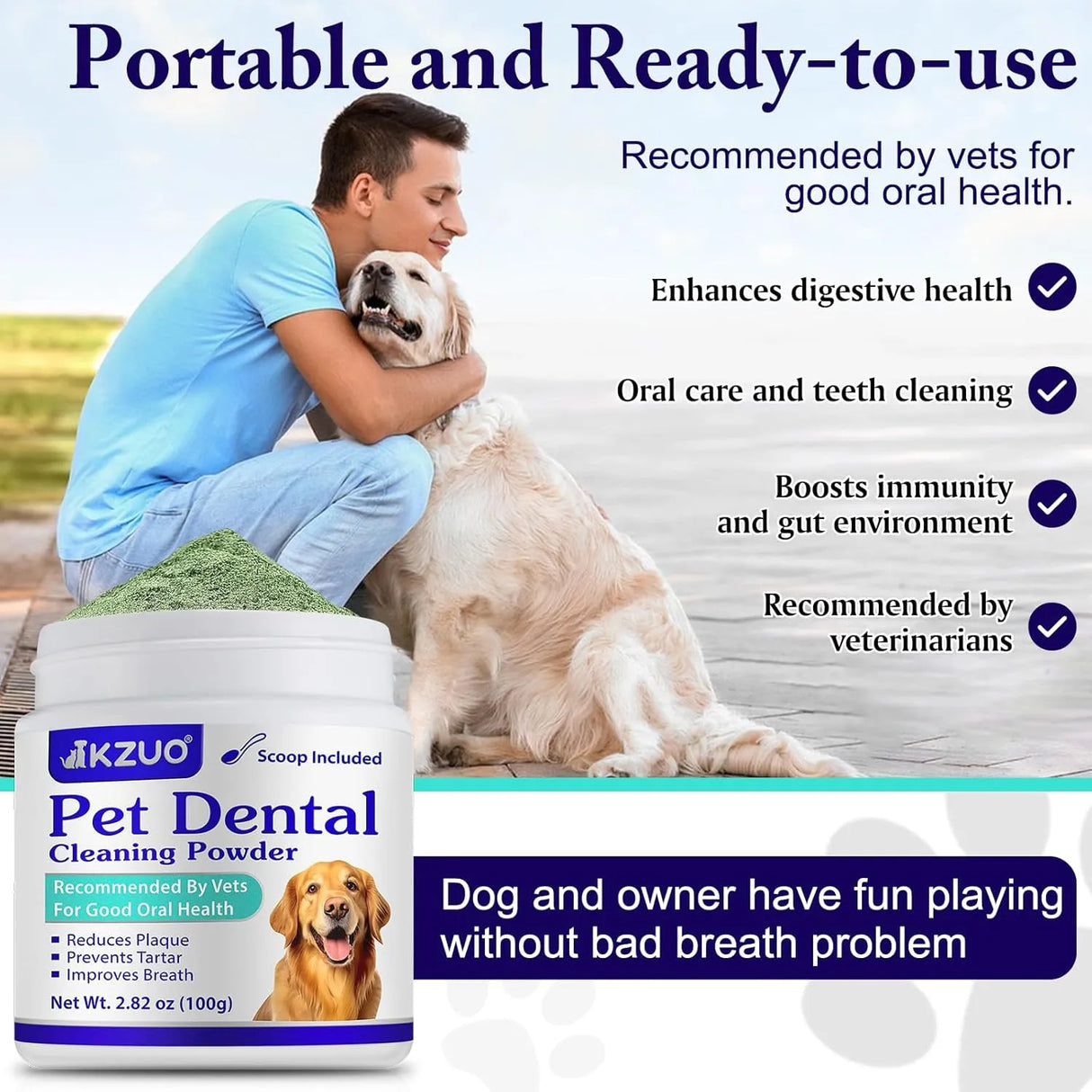 KZUO - Kzuo Dog Teeth Cleaning Powder 100Gr. 2 Pack - The Red Vitamin MX - Cuidado Dental Para Perros - {{ shop.shopifyCountryName }}