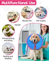 MIDOG Inflatable Dog Cone Collar PinkBlue XSMALL Neck 5"-8"