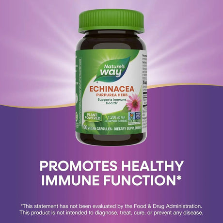 NATURE'S WAY - Nature's Way Echinacea Purpurea Herb 1200Mg. 100 Capsulas - The Red Vitamin MX - Suplementos Alimenticios - {{ shop.shopifyCountryName }}