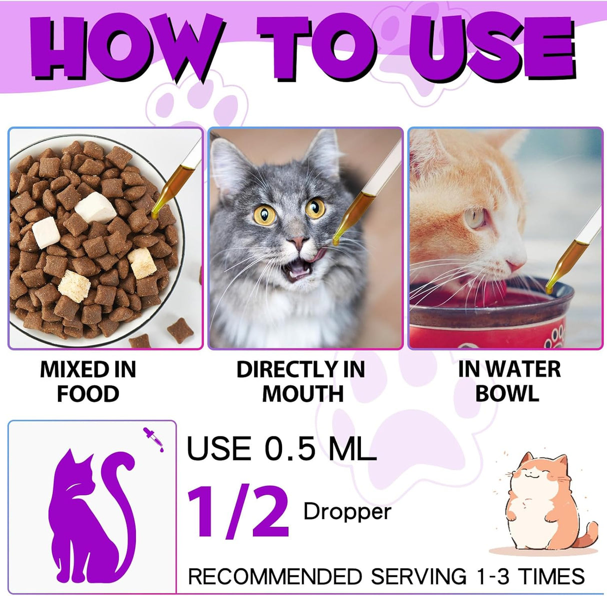 Oimmal 15-in-1 Multivitamin Drops for Cats 2 Fl.Oz.