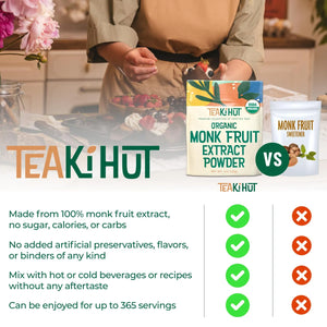 TEAKI HUT - TEAki Hut Organic Pure Monk Fruit Sweetener 113Gr. - The Red Vitamin MX - Suplementos Alimenticios - {{ shop.shopifyCountryName }}