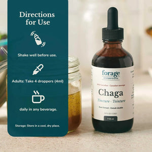 FORAGE HYPERFOODS - Forage Hyperfoods- Original Canadian Wild Chaga Superfood Liquid 118Ml. - The Red Vitamin MX - Suplementos Alimenticios - {{ shop.shopifyCountryName }}