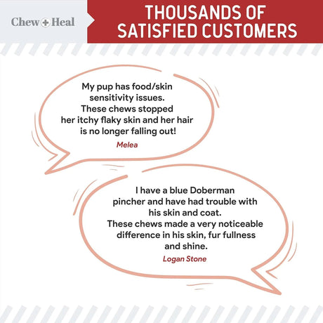CHEW + HEAL - Chew + Heal Labs Omega Treats for Skin and Coat Bacon Flavor 180 Masticables 2 Pack - The Red Vitamin MX - Aceite De Pescado Para Perros - {{ shop.shopifyCountryName }}