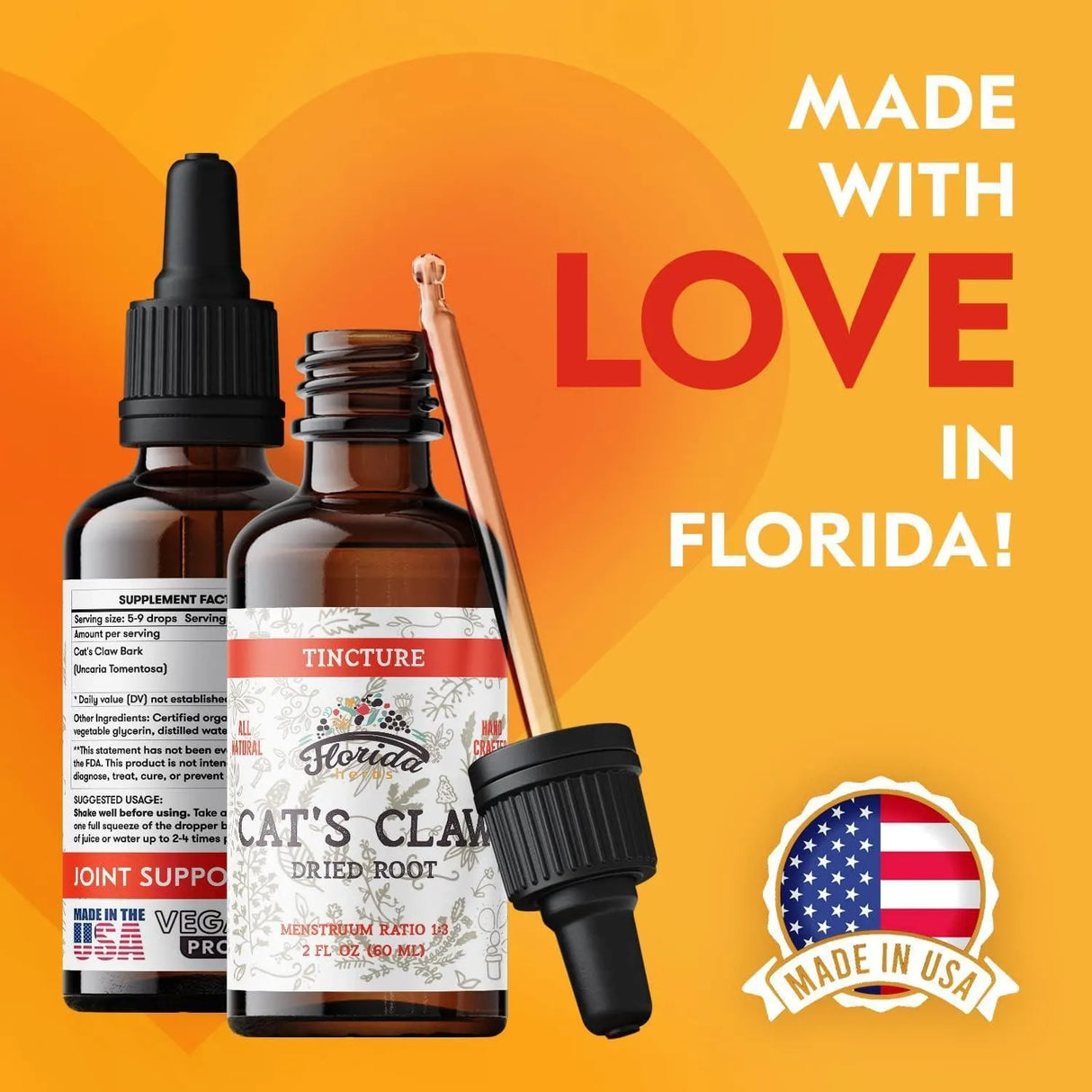 FLORIDA HERBS - Florida Herbs Cats Claw Tincture 2 Fl.Oz. - The Red Vitamin MX - Suplementos Alimenticios - {{ shop.shopifyCountryName }}