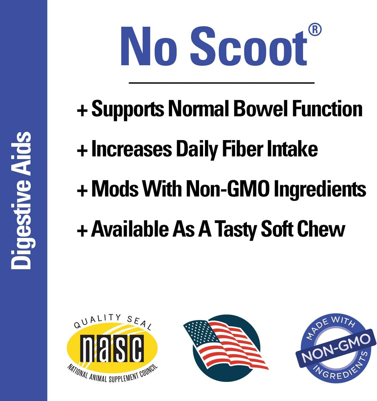 Vet Classics No Scoot Dog Supplements for Healthy Anal Gland Function 120 Masticables