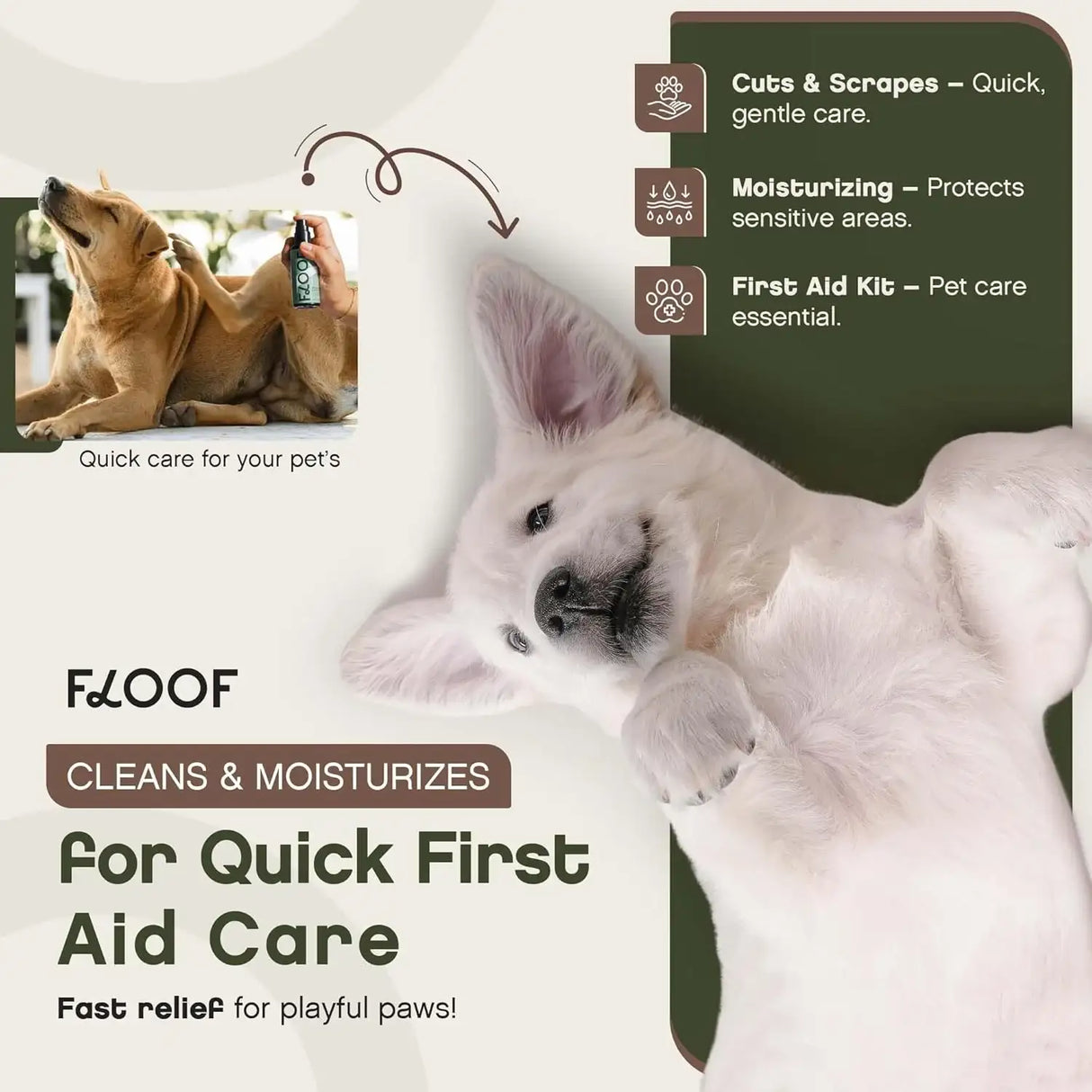 FLOOF - Floof Hot Spot Spray for Dogs 2.2 Fl.Oz. - The Red Vitamin MX - Remedios Para La Picazón De Perros - {{ shop.shopifyCountryName }}