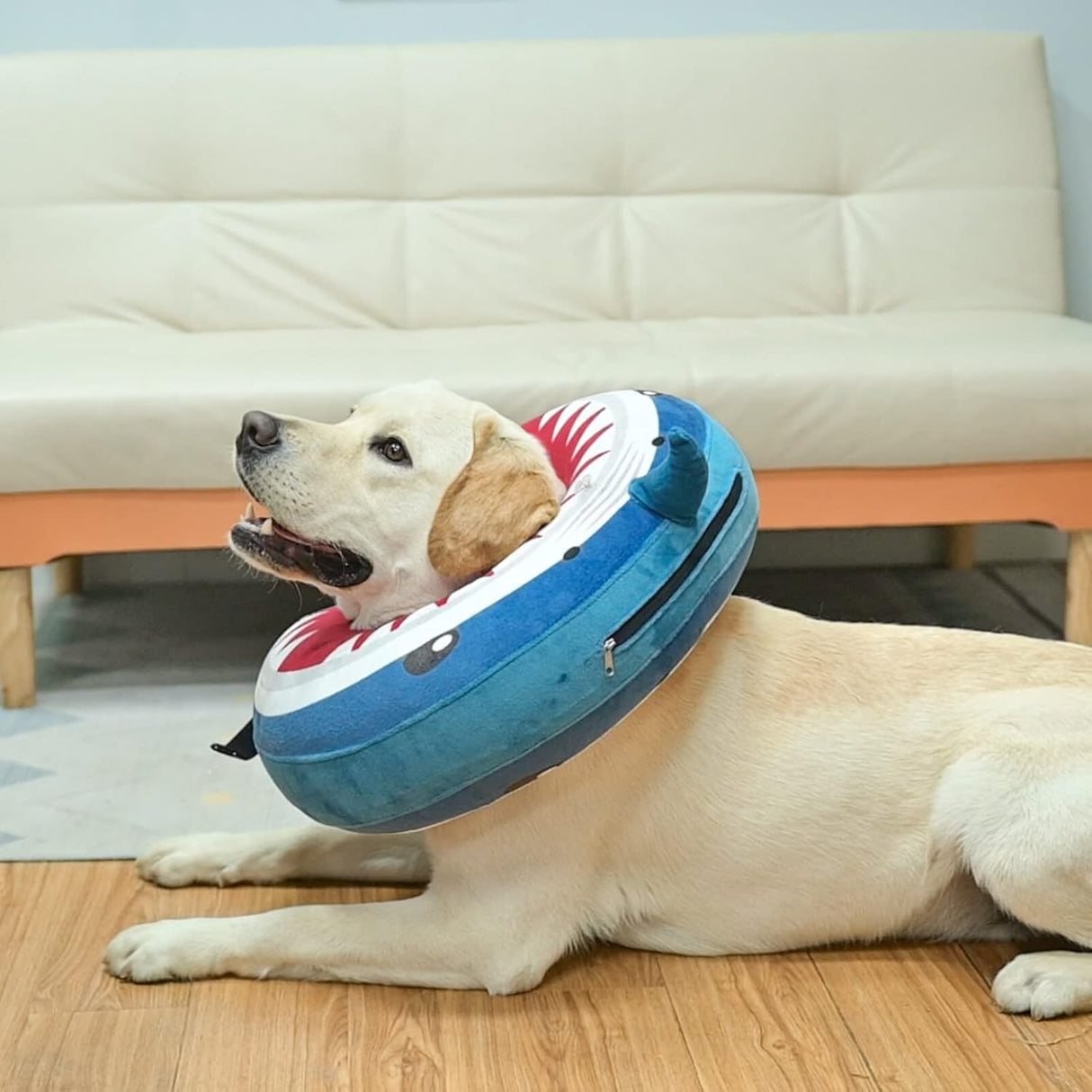 BEAUTYZOO Inflatable Donut Collar SHARK LARGE