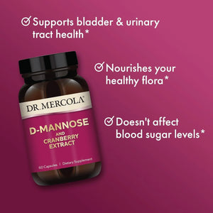 DR MERCOLA - Dr. Mercola D-Mannose and Cranberry Extract 60 Capsulas - The Red Vitamin MX - Suplementos Alimenticios - {{ shop.shopifyCountryName }}