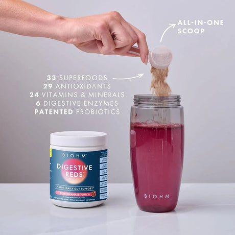 BIOHM - BIOHM Digestive Reds Powder 30 Servicios Pomegrante Punch 210Gr. - The Red Vitamin MX - Suplementos Alimenticios - {{ shop.shopifyCountryName }}