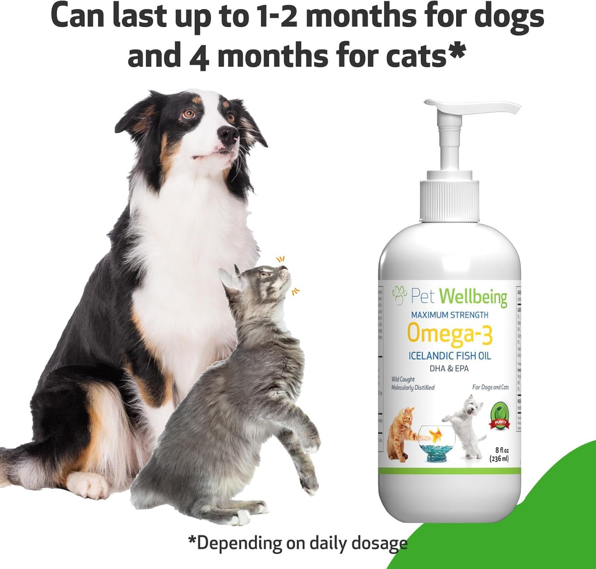 Pet Wellbeing Omega-3 Icelandic Fish Oil for Dogs 8 Fl.Oz.
