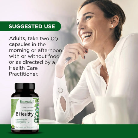EMERALD LABS - EMERALD LABS B-Healthy Vegan Vitamin B Complex 60 Capsulas - The Red Vitamin MX - Suplementos Alimenticios - {{ shop.shopifyCountryName }}