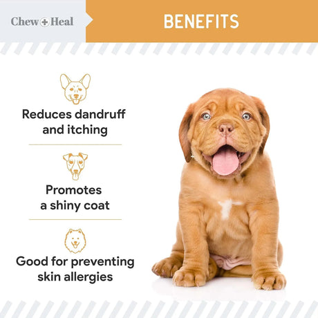 CHEW + HEAL - Chew + Heal Labs Omega Treats for Skin and Coat Chicken Flavor 180 Masticables - The Red Vitamin MX - Aceite De Pescado Para Perros - {{ shop.shopifyCountryName }}