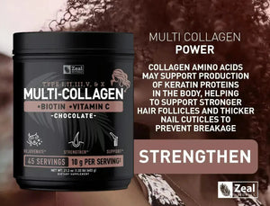 ZEAL NATURALS - Zeal Naturals Premium Multi Collagen Peptides Protein Powder Chocolate 603Gr. - The Red Vitamin MX - Suplementos Alimenticios - {{ shop.shopifyCountryName }}