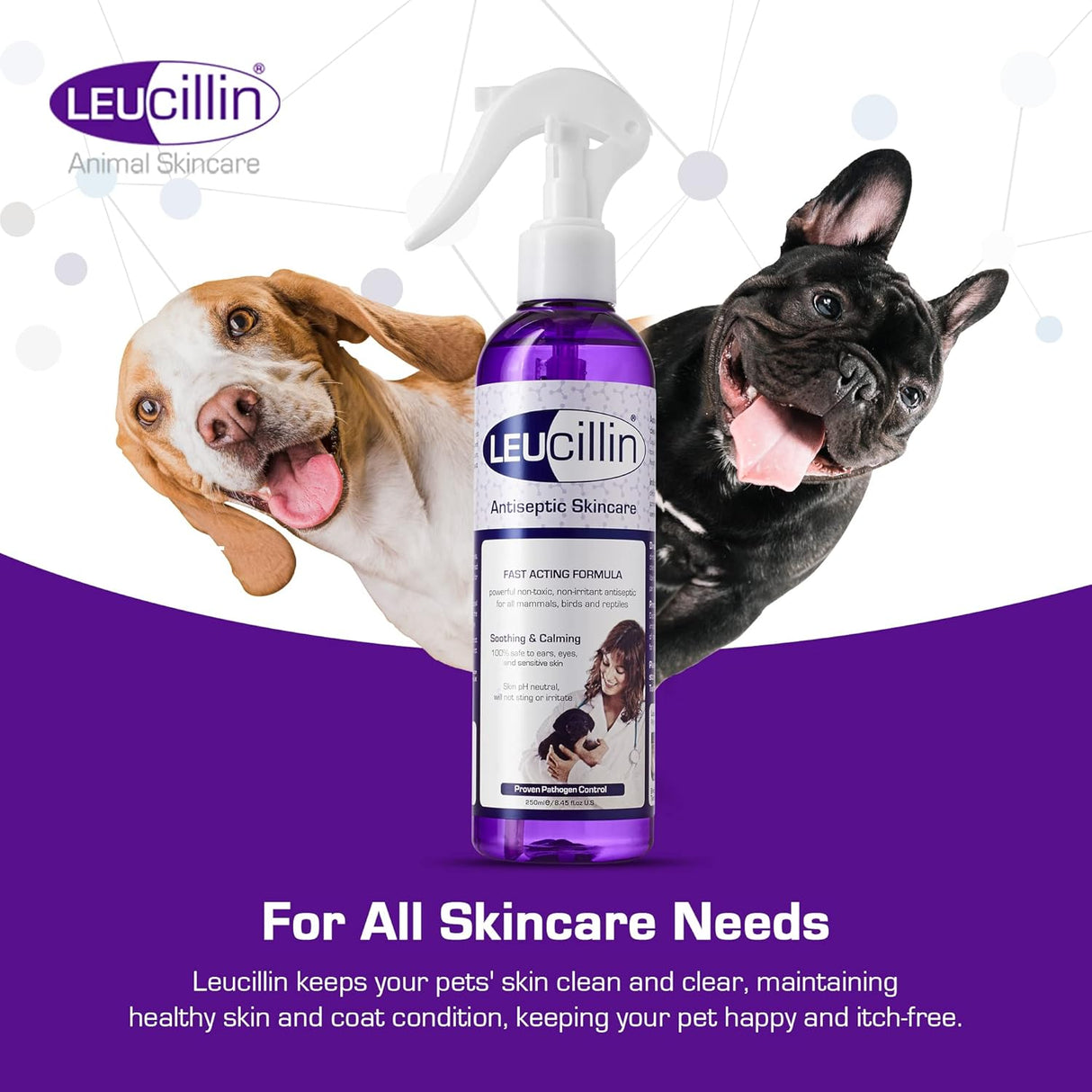 Leucillin Natural Antiseptic Spray for Dogs 150Ml.